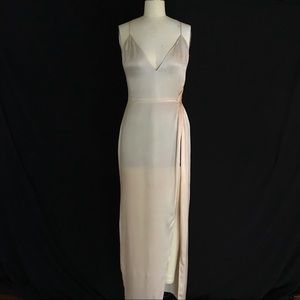 Revolve X by NBD slip dress style gown with slit